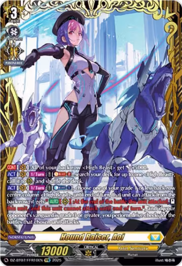 Hound Raiser, Aoi (FFR) (DZ-BT07/FFR10EN), DZ-BT07: Moon Fangs & Cerulean Blaze — Vanguard card price