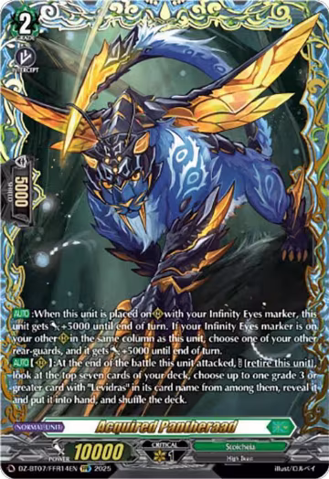 Acquired Pantheraad (FFR) (DZ-BT07/FFR14EN), DZ-BT07: Moon Fangs & Cerulean Blaze — Vanguard card price