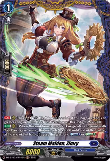 Steam Maiden, Zimry (FR) (DZ-BT07/FR14EN), DZ-BT07: Moon Fangs & Cerulean Blaze — Vanguard card price