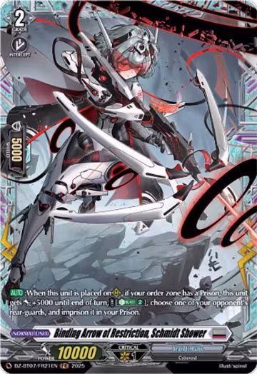 Binding Arrow of Restriction, Schmidt Shower (FR) (DZ-BT07/FR21EN), DZ-BT07: Moon Fangs & Cerulean Blaze — Vanguard card price