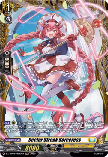 Sector Streak Sorceress (FR) (DZ-BT07/FR30EN), DZ-BT07: Moon Fangs & Cerulean Blaze — Vanguard card price