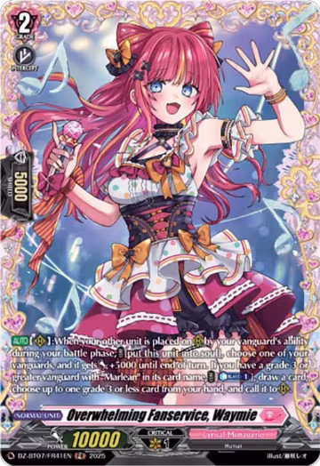 Overwhelming Fanservice, Waymie (FR) (DZ-BT07/FR41EN), DZ-BT07: Moon Fangs & Cerulean Blaze — Vanguard card price