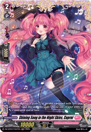 Shining Song in the Night Skies, Coprni (FR) (DZ-BT07/FR47EN), DZ-BT07: Moon Fangs & Cerulean Blaze — Vanguard card price