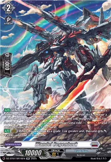 Wandel Regenbork (SR) (DZ-BT07/SR16EN), DZ-BT07: Moon Fangs & Cerulean Blaze — Vanguard card price