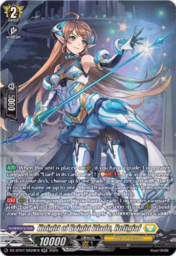 Knight of Bright Blade, Religial (SR) (DZ-BT07/SR28EN), DZ-BT07: Moon Fangs & Cerulean Blaze — Vanguard card price