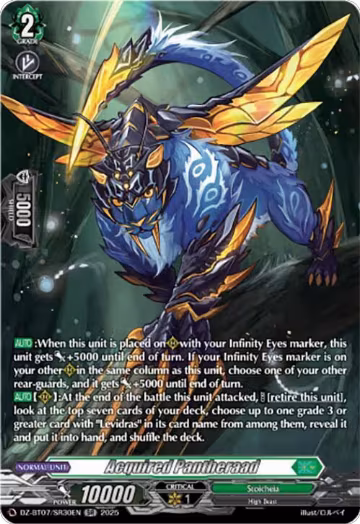 Acquired Pantheraad (SR) (DZ-BT07/SR30EN), DZ-BT07: Moon Fangs & Cerulean Blaze — Vanguard card price