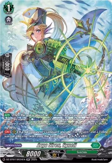 Argo Siren, Synell (SR) (DZ-BT07/SR34EN), DZ-BT07: Moon Fangs & Cerulean Blaze — Vanguard card price
