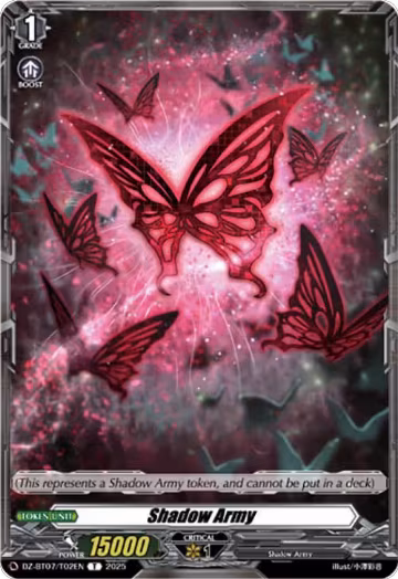 Shadow Army (DZ-BT07/T02EN), DZ-BT07: Moon Fangs & Cerulean Blaze — Vanguard card price