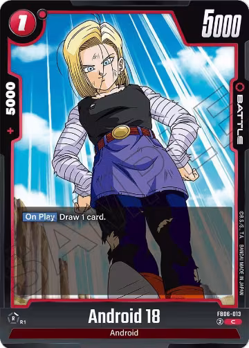 Android 18 - FB06-013 (FB06-013), Rivals Clash — DB Fusion card price