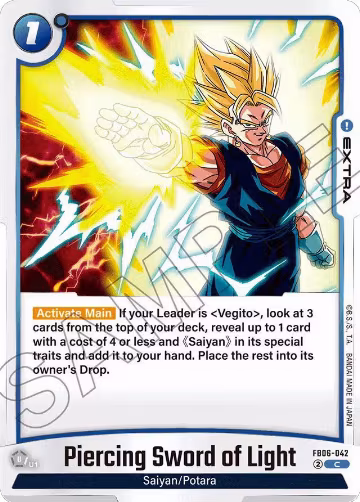 Piercing Sword of Light (FB06-042), Rivals Clash — DB Fusion card price