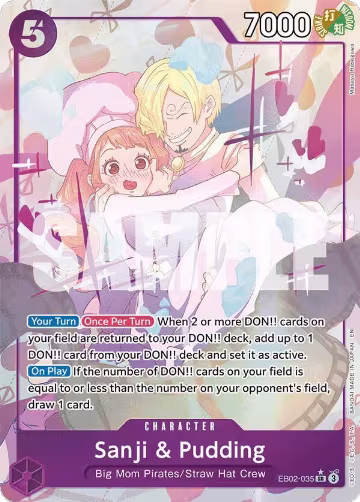 Sanji & Pudding (Alternate Art) (EB02-035), Extra Booster: Anime 25th Collection — One Piece card price