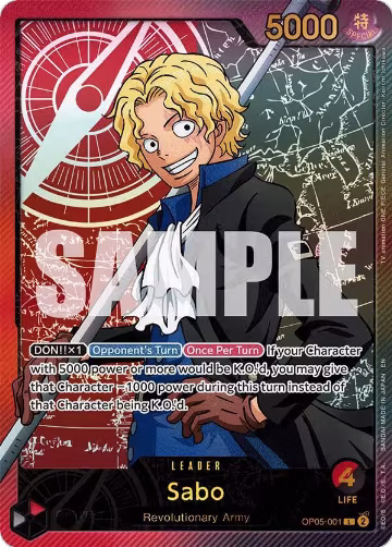 Sabo (SP) (OP05-001), Extra Booster: Anime 25th Collection — One Piece card price