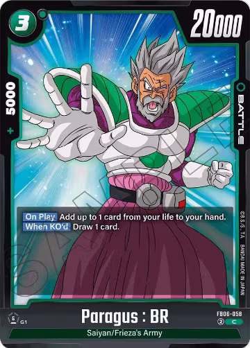 Paragus : BR - FB06-058 (FB06-058), Rivals Clash — DB Fusion card price