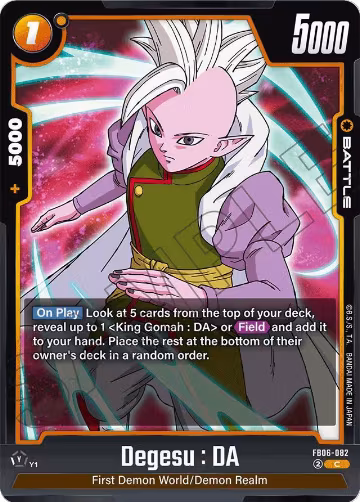 Degesu : DA (FB06-082), Rivals Clash — DB Fusion card price