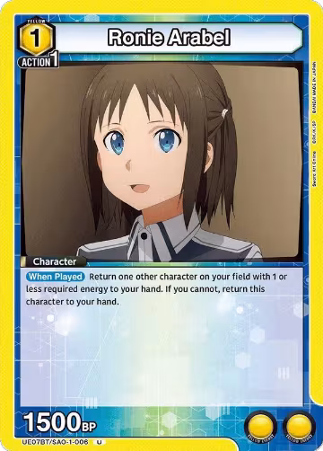 Ronie Arabel (UE07BT/SAO-1-006), Sword Art Online — Union Arena card price