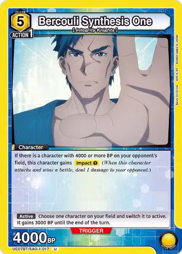 Bercouli Synthesis One (UE07BT/SAO-1-017), Sword Art Online — Union Arena card price