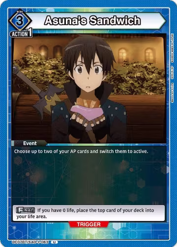 Asuna's Sandwich (UE07BT/SAO-1-063), Sword Art Online — Union Arena card price