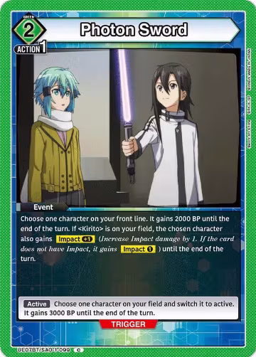 Photon Sword (UE07BT/SAO-1-099), Sword Art Online — Union Arena card price