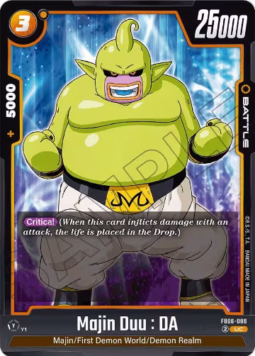 Majin Duu : DA (FB06-088), Rivals Clash — DB Fusion card price