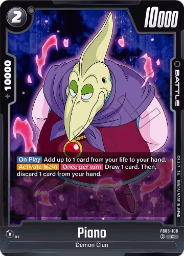 Piano - FB06-106 (FB06-106), Rivals Clash — DB Fusion card price