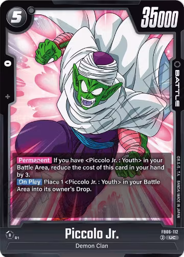 Piccolo Jr. - FB06-112 (FB06-112), Rivals Clash — DB Fusion card price