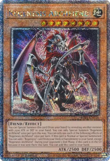 Regenesis Archfiend (Quarter Century Secret Rare) (ALIN-EN016), Alliance Insight — Yu-Gi-Oh! card price
