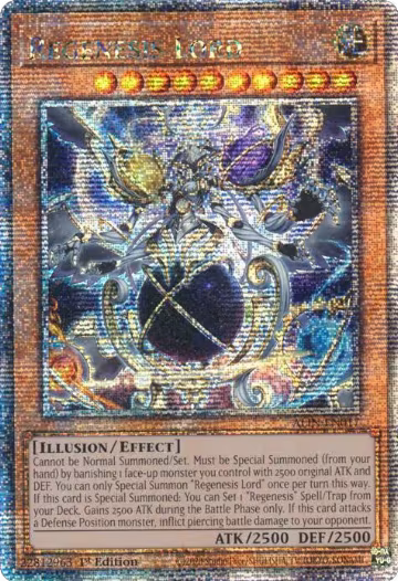 Regenesis Lord (Quarter Century Secret Rare) (ALIN-EN017), Alliance Insight — Yu-Gi-Oh! card price