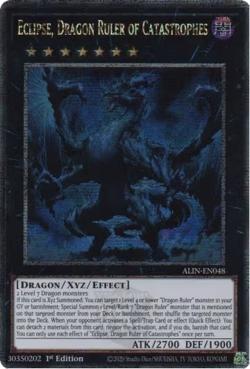Eclipse, Dragon Ruler of Catastrophes (Quarter Century Secret Rare) (ALIN-EN048), Alliance Insight — Yu-Gi-Oh! card price