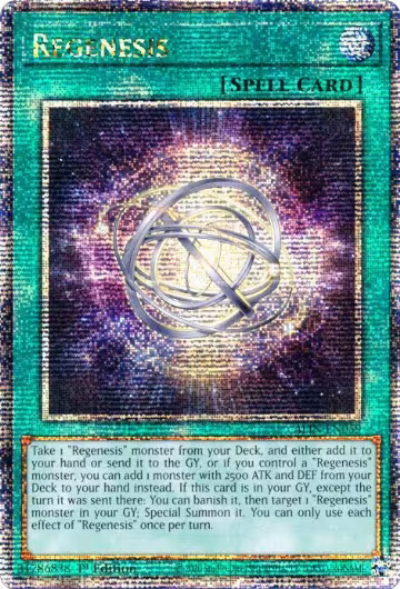 Regenesis (Quarter Century Secret Rare) (ALIN-EN059), Alliance Insight — Yu-Gi-Oh! card price