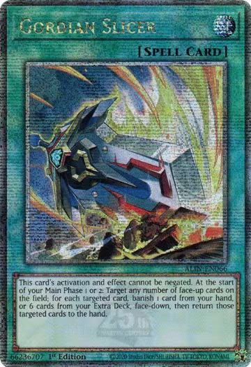 Gordian Slicer (Quarter Century Secret Rare) (ALIN-EN066) — card price