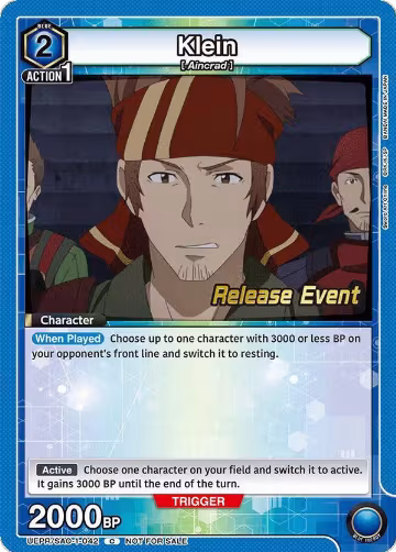 Klein (042) (UEPR/SAO-1-042), Sword Art Online Release Event Cards — Union Arena card price