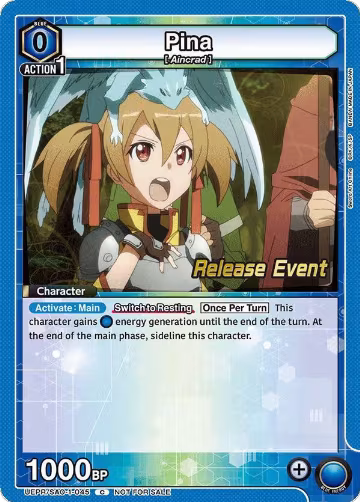 Pina (UEPR/SAO-1-045), Sword Art Online Release Event Cards — Union Arena card price
