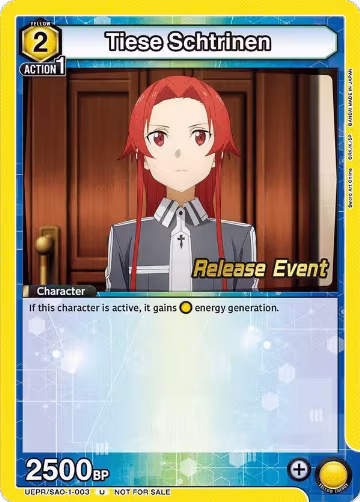Tiese Schtrinen (UEPR/SAO-1-003), Sword Art Online Release Event Cards — Union Arena card price