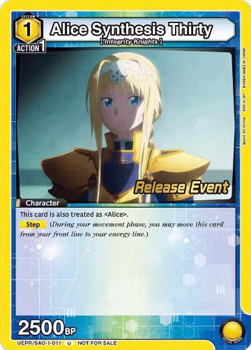 Alice Synthesis Thirty (011) (UEPR/SAO-1-011), Sword Art Online Release Event Cards — Union Arena card price