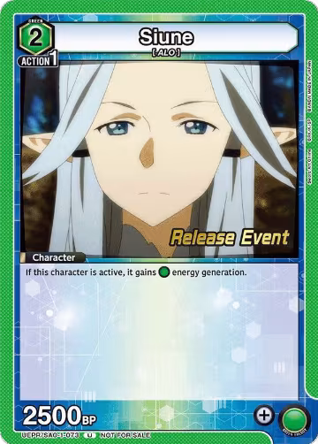 Siune (UEPR/SAO-1-073), Sword Art Online Release Event Cards — Union Arena card price