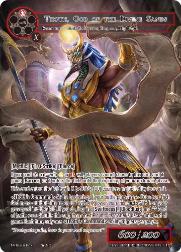 Thoth, God of the Divine Sands (T4 Buy a Box), Promo Cards — Force of Will card price