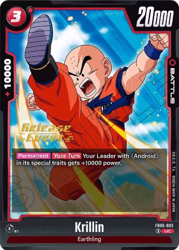 Krillin - FB06-003 (FB06-003), Rivals Clash Release Event Cards — DB Fusion card price