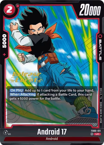 Android 17 - FB06-011 (FB06-011), Rivals Clash Release Event Cards — DB Fusion card price