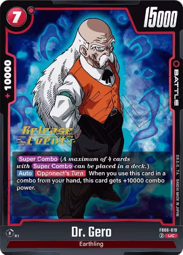 Dr. Gero (FB06-019), Rivals Clash Release Event Cards — DB Fusion card price