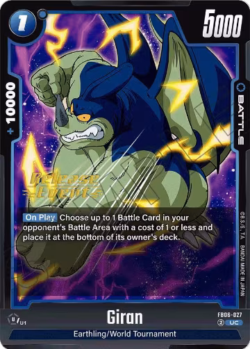 Giran (FB06-027), Rivals Clash Release Event Cards — DB Fusion card price