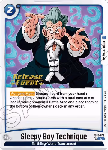 Sleepy Boy Technique (FB06-046), Rivals Clash Release Event Cards — DB Fusion card price