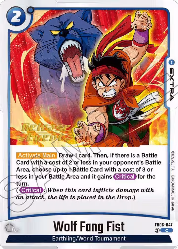 Wolf Fang Fist (FB06-047), Rivals Clash Release Event Cards — DB Fusion card price