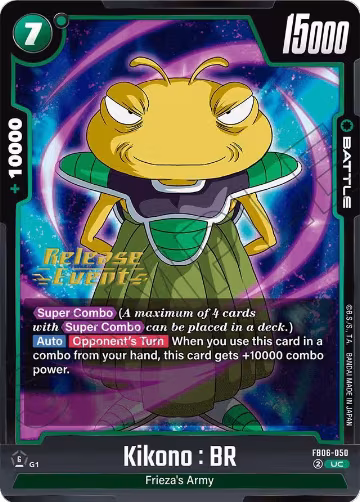 Kikono : BR (FB06-050), Rivals Clash Release Event Cards — DB Fusion card price