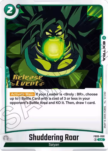 Shuddering Roar (FB06-068), Rivals Clash Release Event Cards — DB Fusion card price