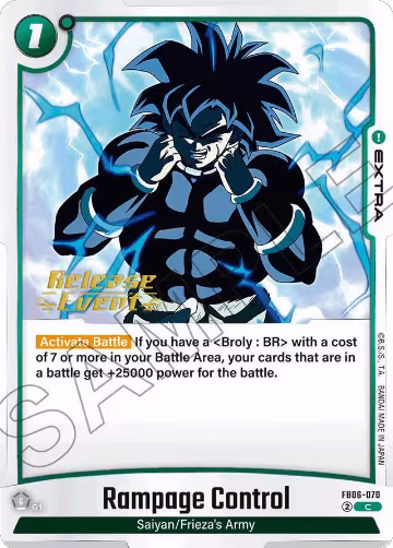 Rampage Control (FB06-070), Rivals Clash Release Event Cards — DB Fusion card price