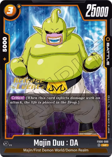 Majin Duu : DA (FB06-088), Rivals Clash Release Event Cards — DB Fusion card price
