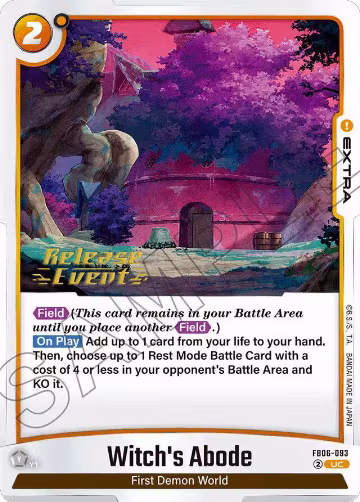 Witch's Abode (FB06-093), Rivals Clash Release Event Cards — DB Fusion card price