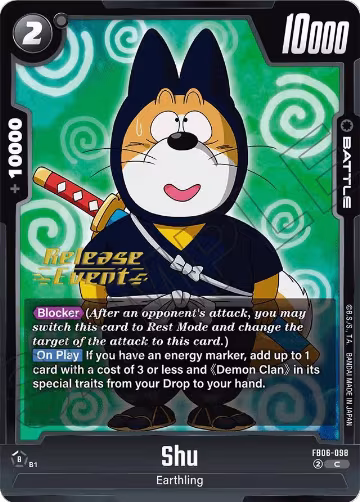 Shu (FB06-098), Rivals Clash Release Event Cards — DB Fusion card price