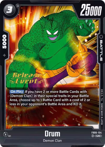 Drum - FB06-104 (FB06-104), Rivals Clash Release Event Cards — DB Fusion card price