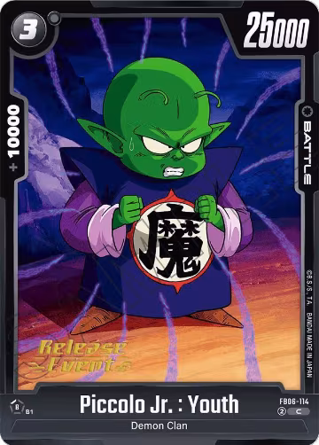 Piccolo Jr. : Youth (FB06-114), Rivals Clash Release Event Cards — DB Fusion card price